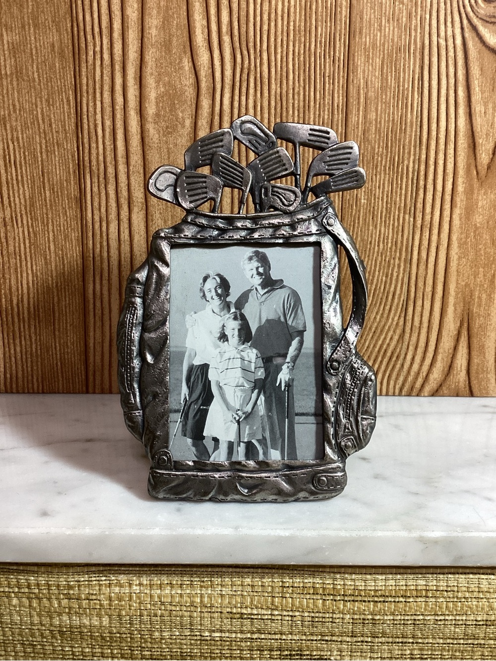 Pewter Golf Bag Photo Frame - Accent Decor